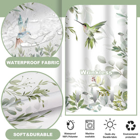 CTOTSYC hummingbird eucalyptus print curtain adds vibrant botanical style