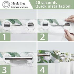CTOTSYC snap-in liner included with magnets for secure, splash-free showers