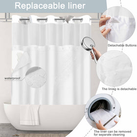 CTOTSYC top sheer window panel lets light in while preserving privacy.