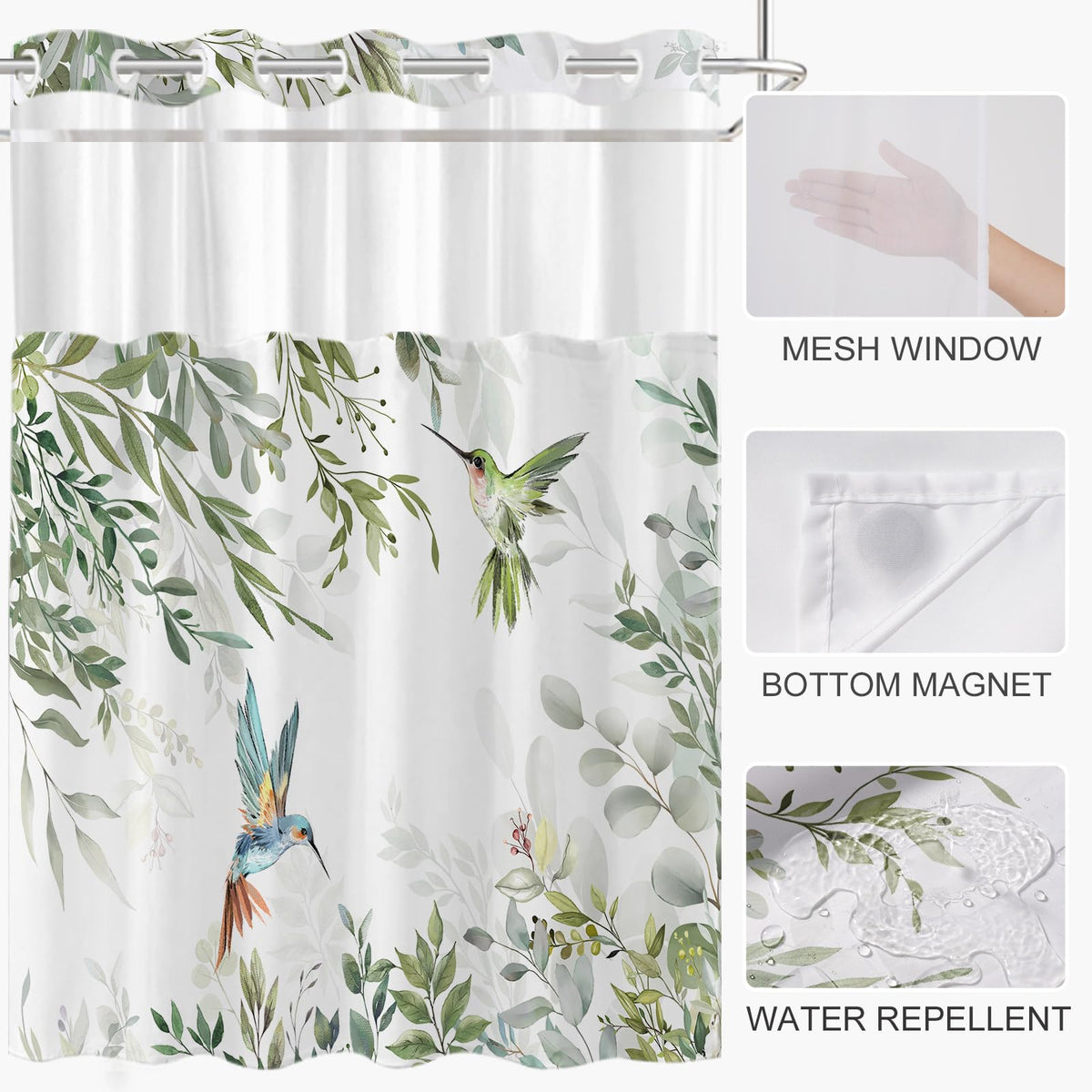 CTOTSYC water-repellent fabric curtain dries quickly after use