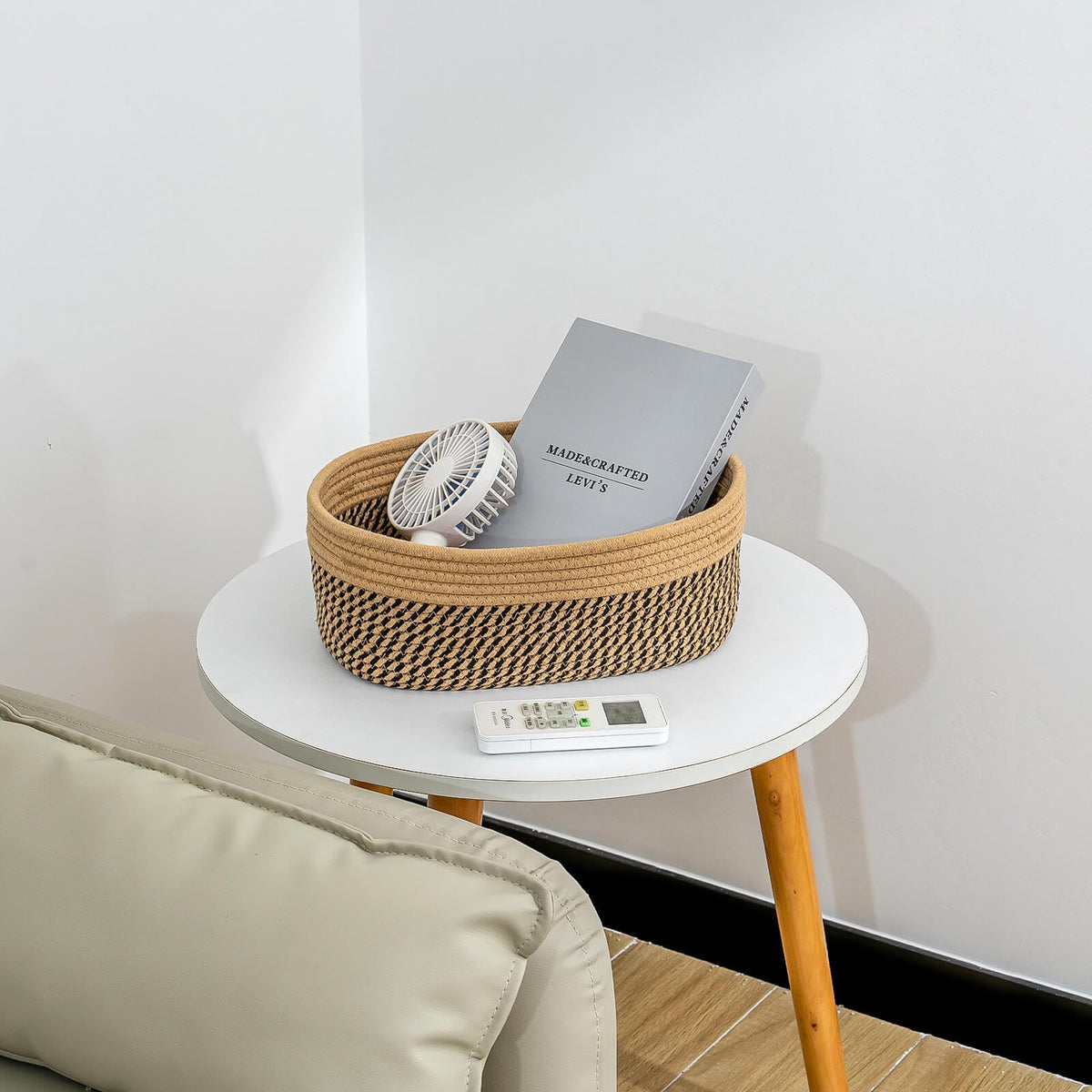 CubesLand camel storage bins fit closets neatly and add warm decor