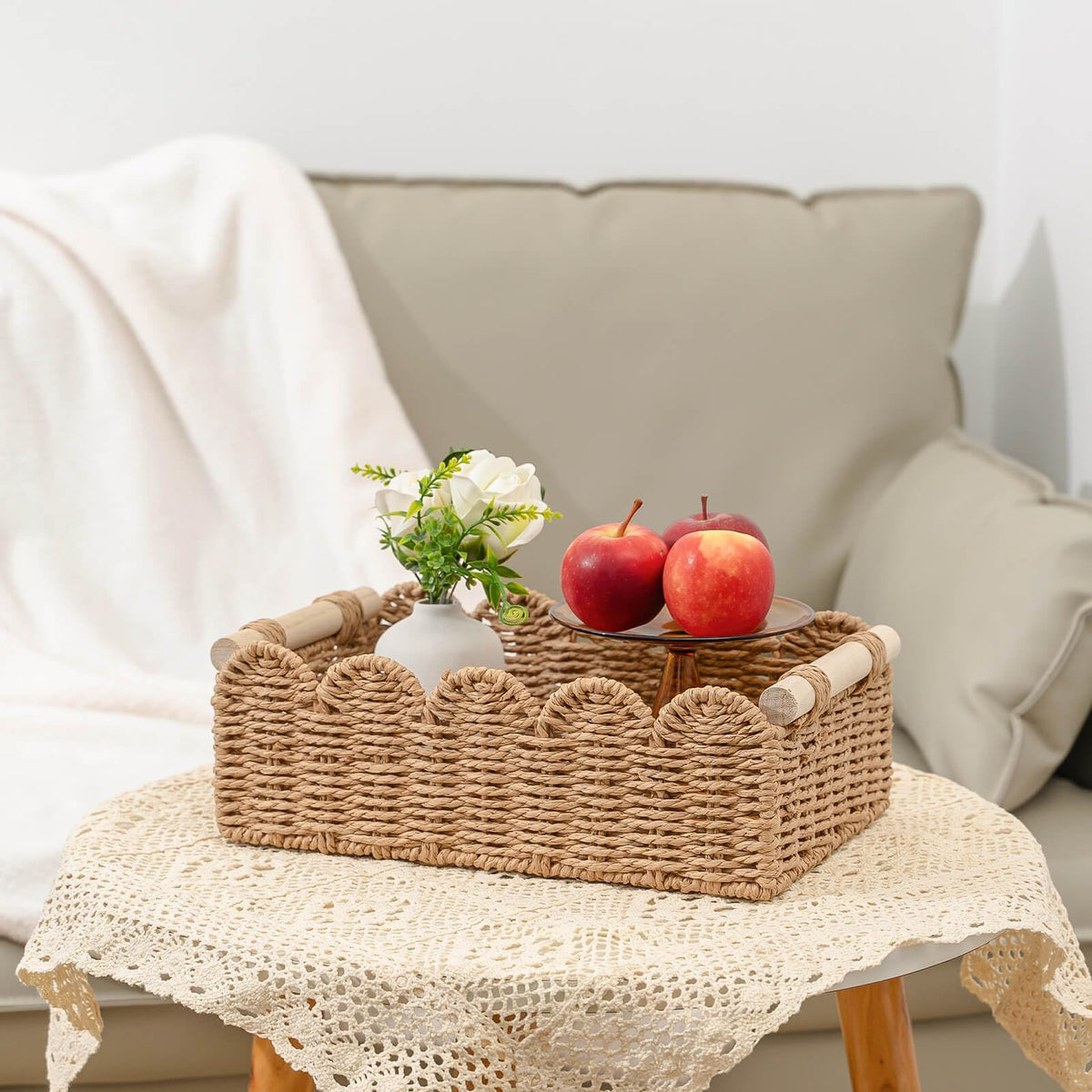 Cubeland multipurpose storage basket suits living room or bedroom shelves.