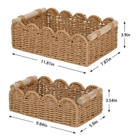 Cubeland over-toilet shelf basket adds subtle décor while organizing small items.