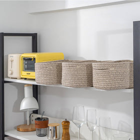 CubesLand nightstand storage basket made of natural rope