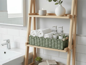 CubesLand two-pack toilet tank storage baskets keep essentials neatly accessible.