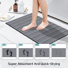 Cuckan bath mat is easy to wipe clean for a fresh bathroom.