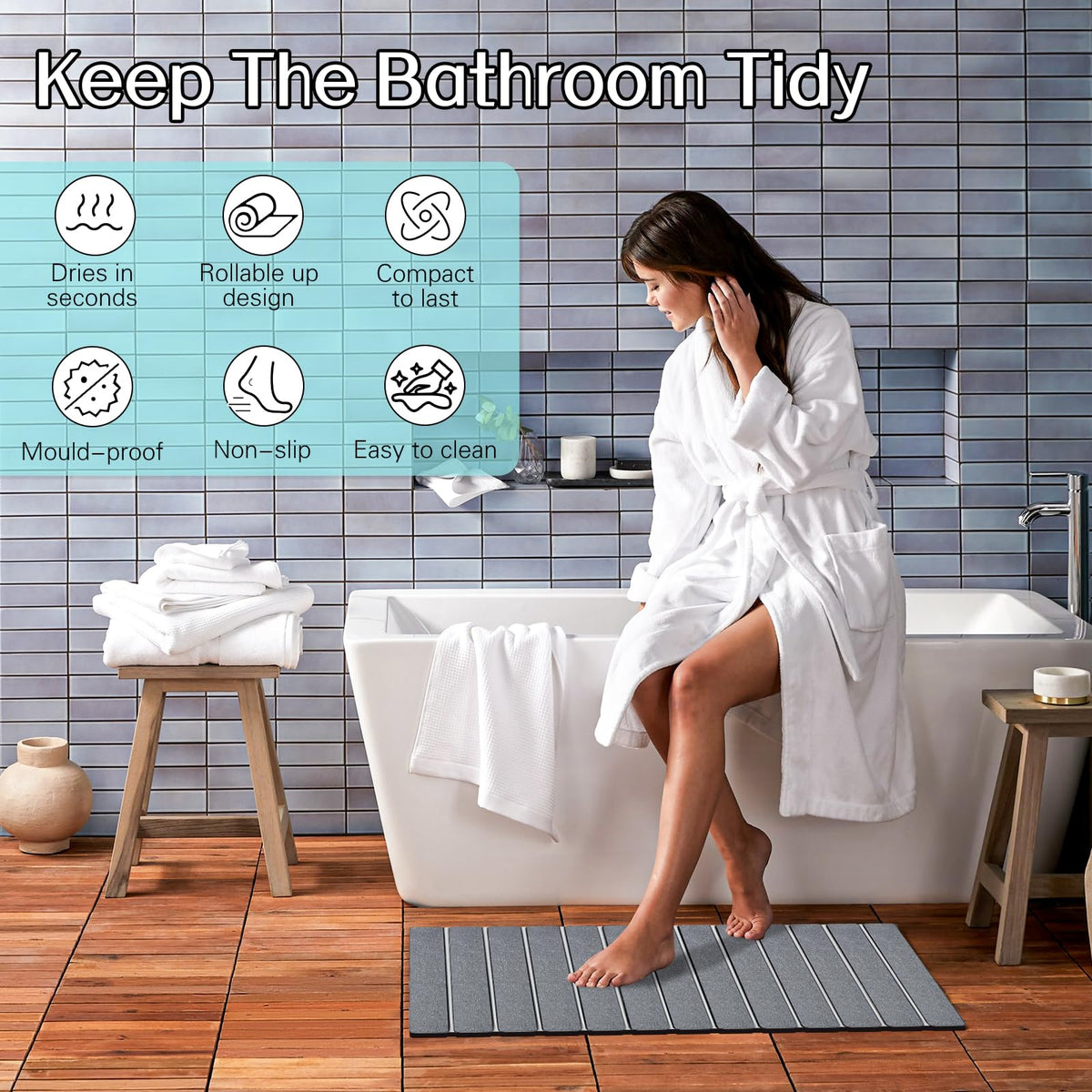 Cuckan foldable design lets you store mats compactly when not in use.