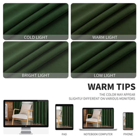 CUCRAF dark olive green velvet curtains noise reduction suggests peaceful living space