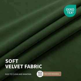 CUCRAF dark olive green velvet curtains heat insulation illustration emphasizes energy efficiency
