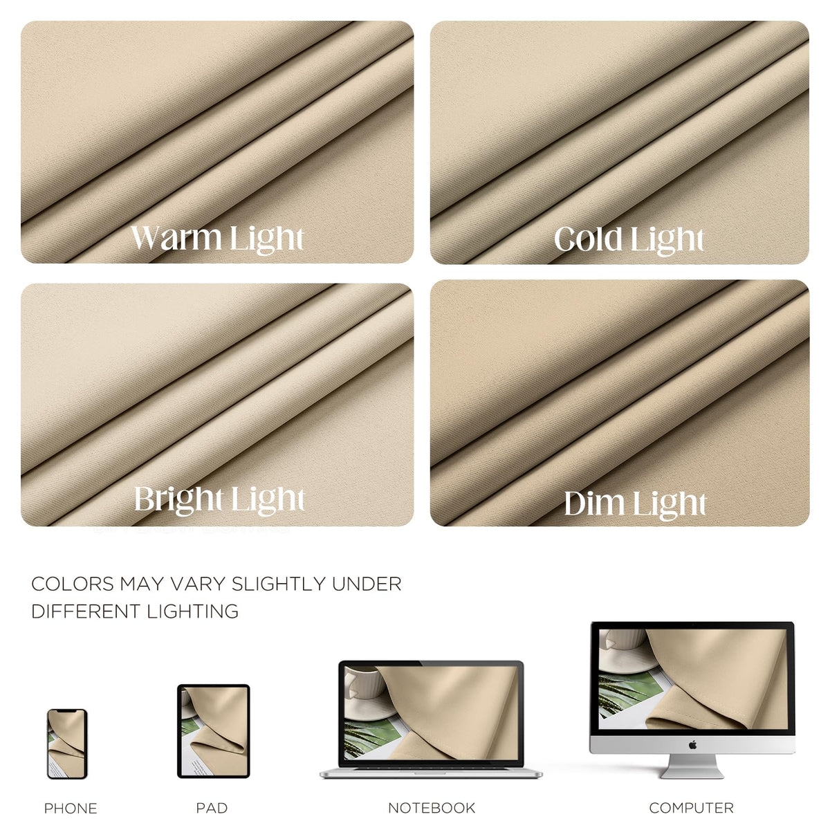 CUCRAF grommet-top design allows easy hanging and smooth sliding.