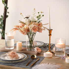 CUCUMI clear glass vases for weddings add table sparkle.