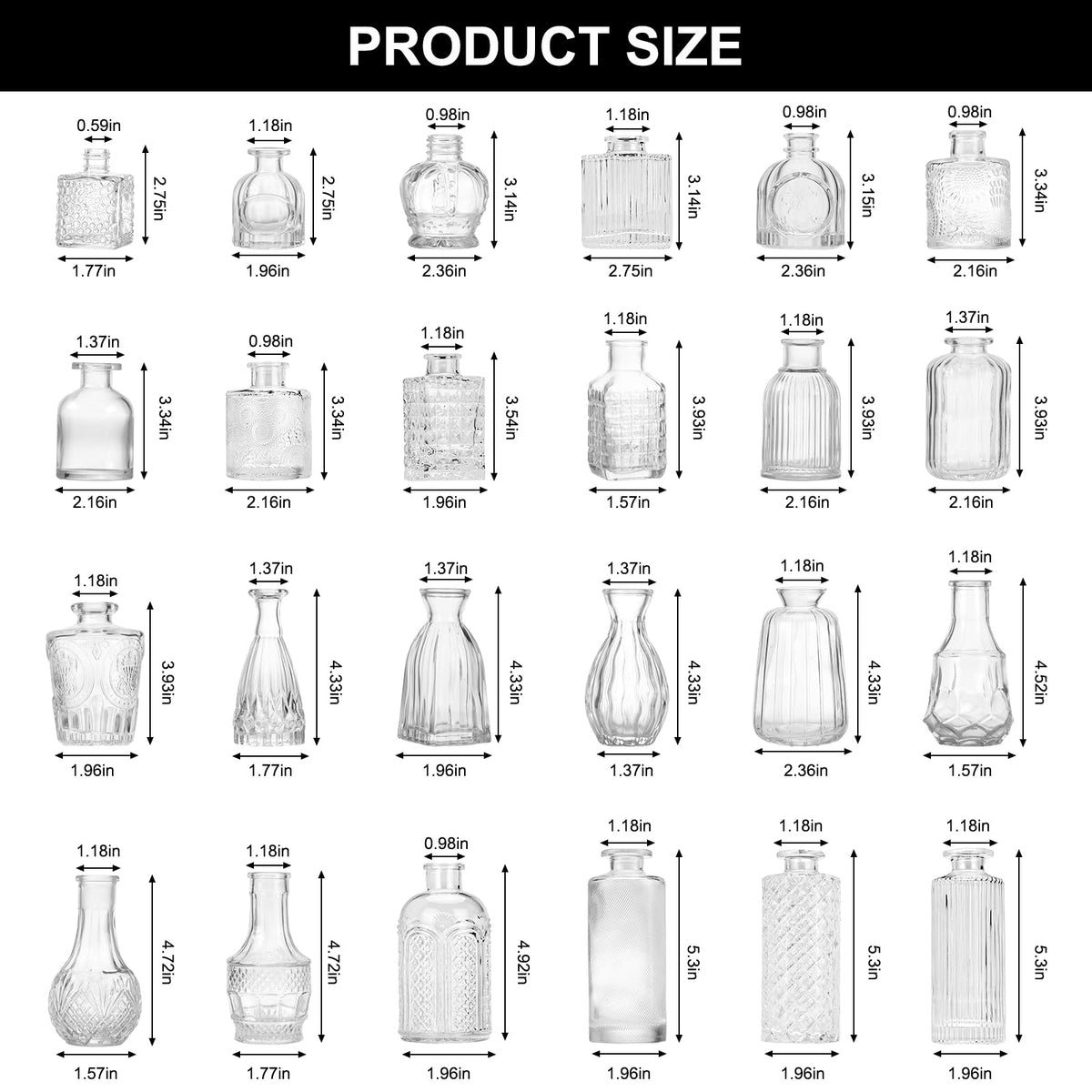 CUCUMI embossed-pattern glass vase adds texture to shelves or tables.