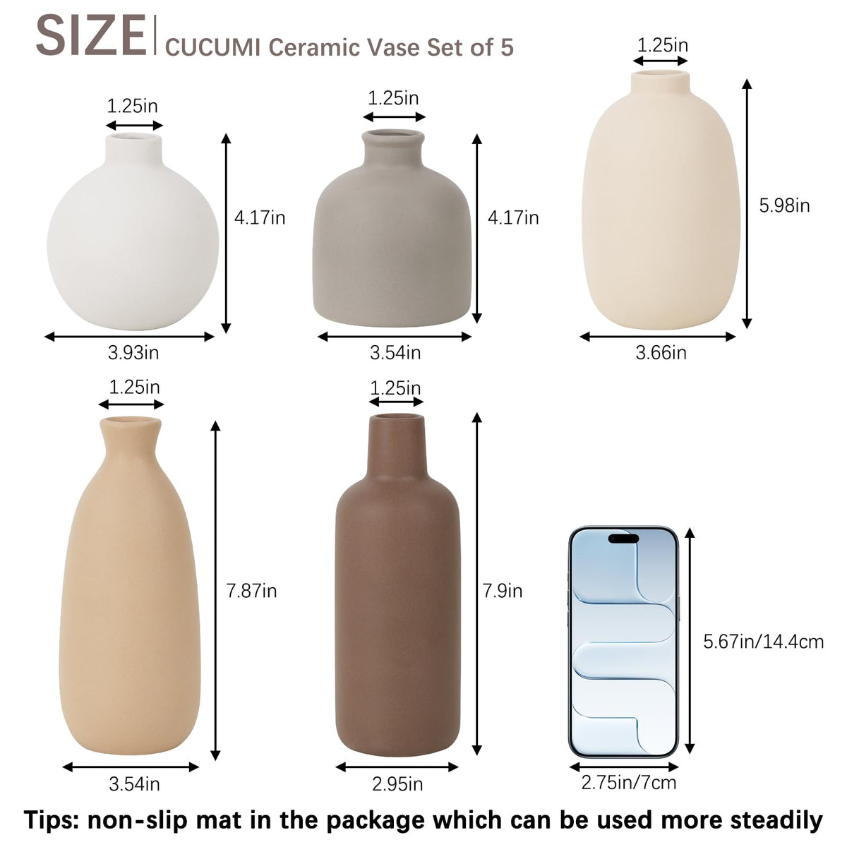 CUCUMI vase-3: modern matte finish vase adds calm to living spaces.