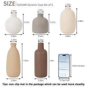 CUCUMI vase-3: modern matte finish vase adds calm to living spaces.