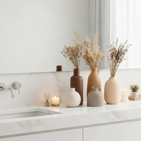 CUCUMI vase-6: medium vase suits kitchen islands and mantels.
