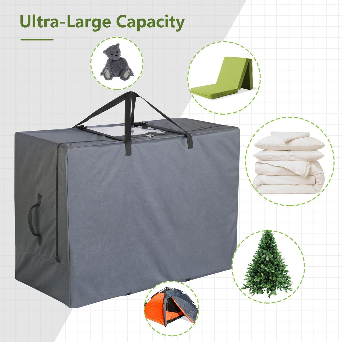 Cuddly Nest versatile solution for camping, RV trips, and guest room organization.
