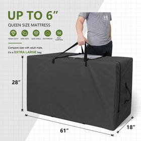 Cuddly Nest heavy-duty material protects bedding during storage and travel.