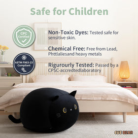 CueBear soft plush fabric enhances comfort during play and reading sessions