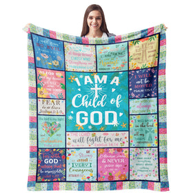 CUJUYO blanket with Bible verse and flower design offers gentle warmth and faith-inspired style