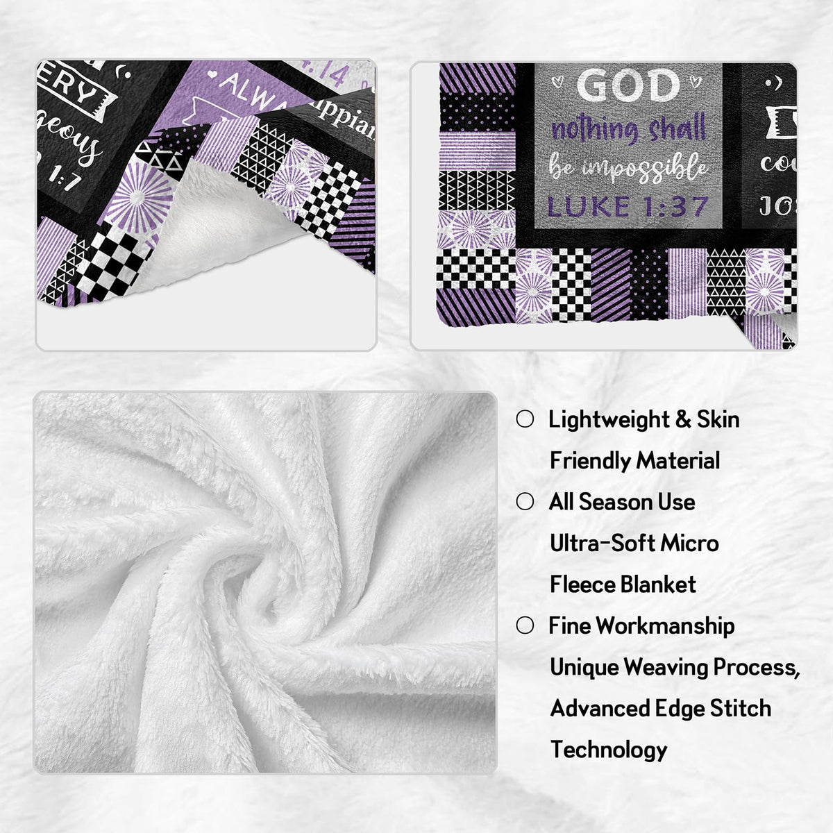 CUJUYO easy-care blanket dries quickly and resists wrinkles.