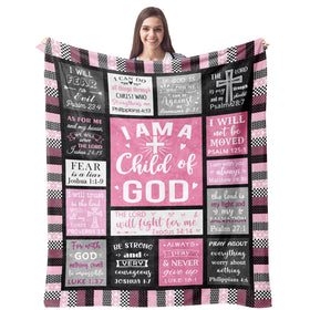 CUJUYO I Am a Child of God blanket with soft fabric for cozy family moments.