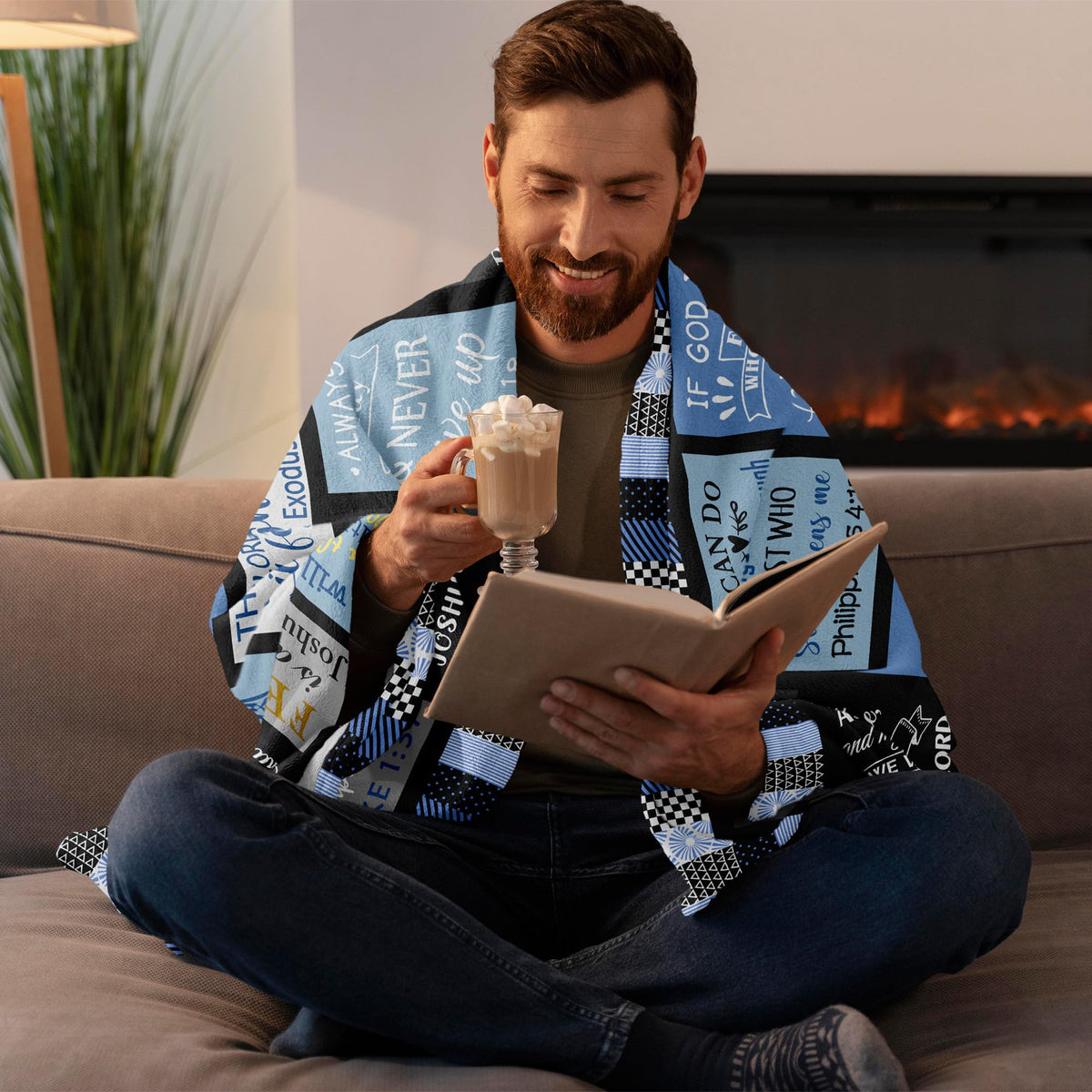 CUJUYO men's gift blanket delivering warm comfort and faith-inspired motivation