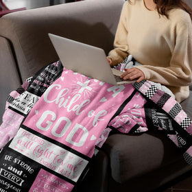 CUJUYO religious gift blanket shown during cold cinema night.