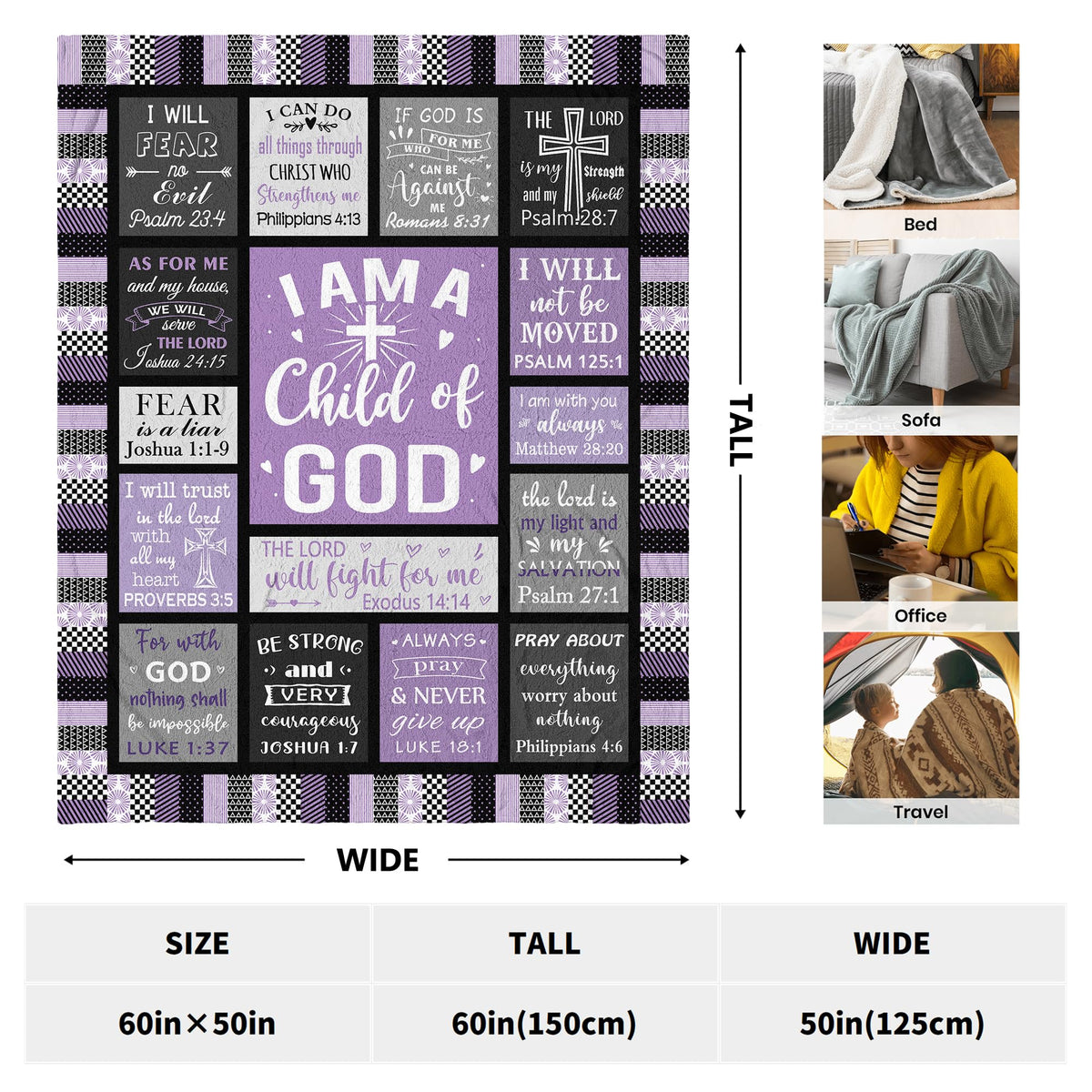 CUJUYO soft flannel blanket provides cozy warmth for sofa and bed.