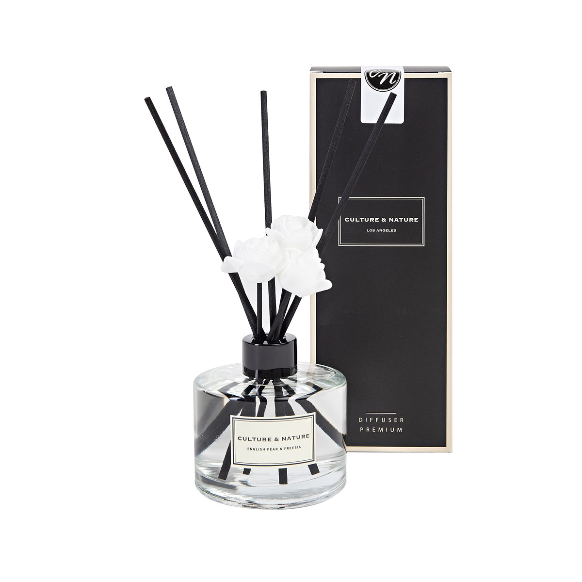 Culture & Nature reed diffuser set bottle for elegant home fragrance.