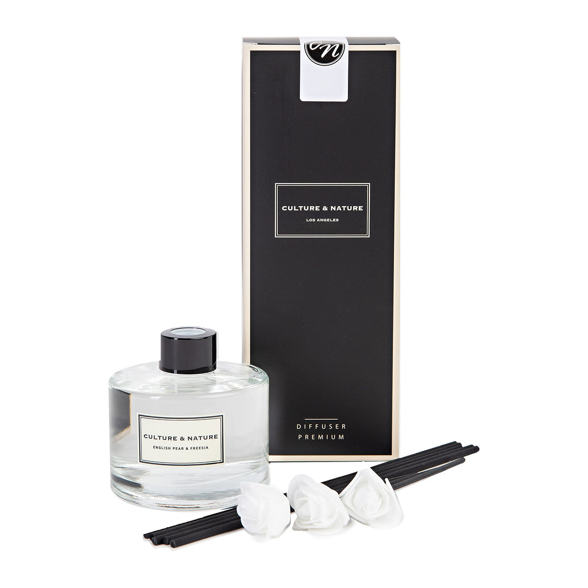 Culture & Nature reed diffuser sticks delivering continuous aroma in living spaces.