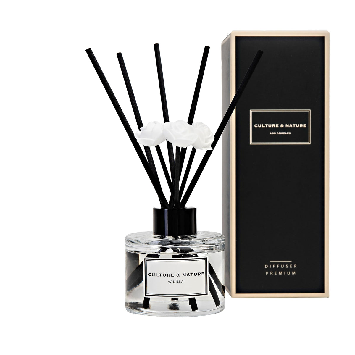 Culture & Nature vanilla diffuser bottle adds a smooth, inviting fragrance to any room
