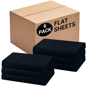 CULVE bulk twin flat sheets 66x96 in a six-pack for simple stock management.
