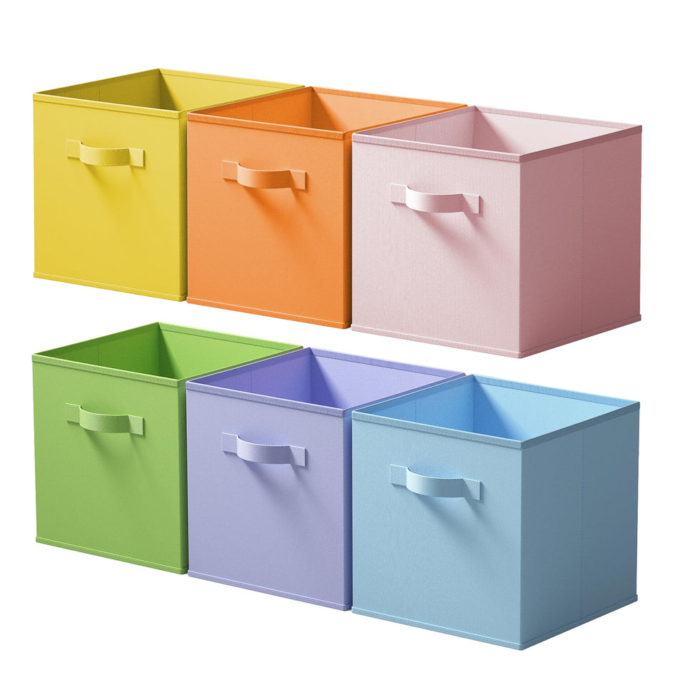 Cupic Cupid 11-inch storage cube bin front view with easy-access handles for quick retrieval.