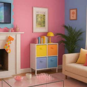 Cupic Cupid 11-inch storage cube bin side view showing compact closet-friendly design.