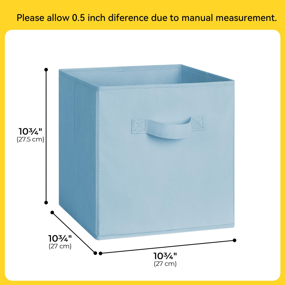 Cupic Cupid collapsible bin folded flat for space-saving storage.