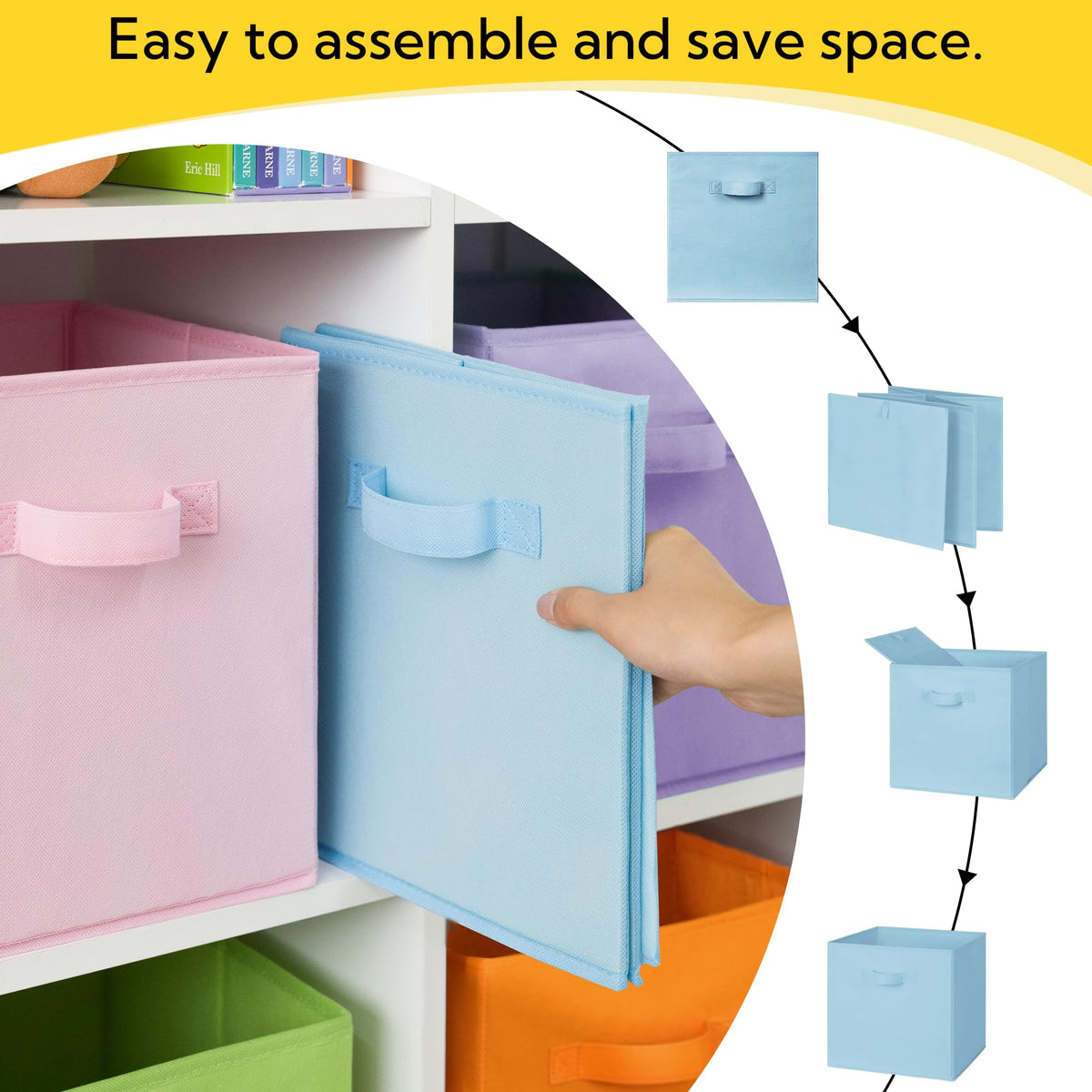 Cupic Cupid pastel colors brighten nurseries and kids rooms while organizing belongings.