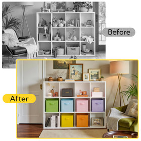 Cupic Cupid bins stay sturdy when loaded and easily compress for storage.