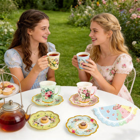 CUPLOOV 13-inch floral napkins, soft and absorbent for quick cleanups.