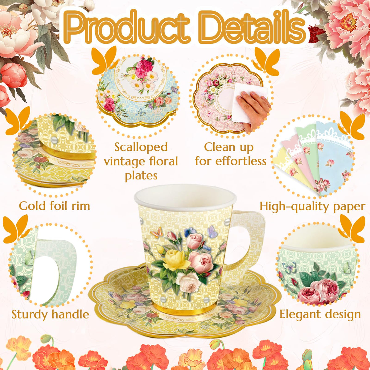 CUPLOOV gold-colored cutlery, sturdy utensils for easy handling.
