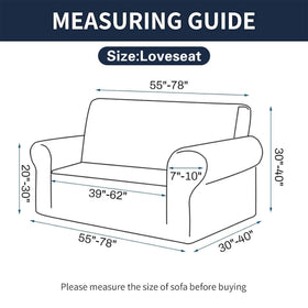 Cupuamon jacquard small-check slipcover for two-cushion sofa adds durable texture.