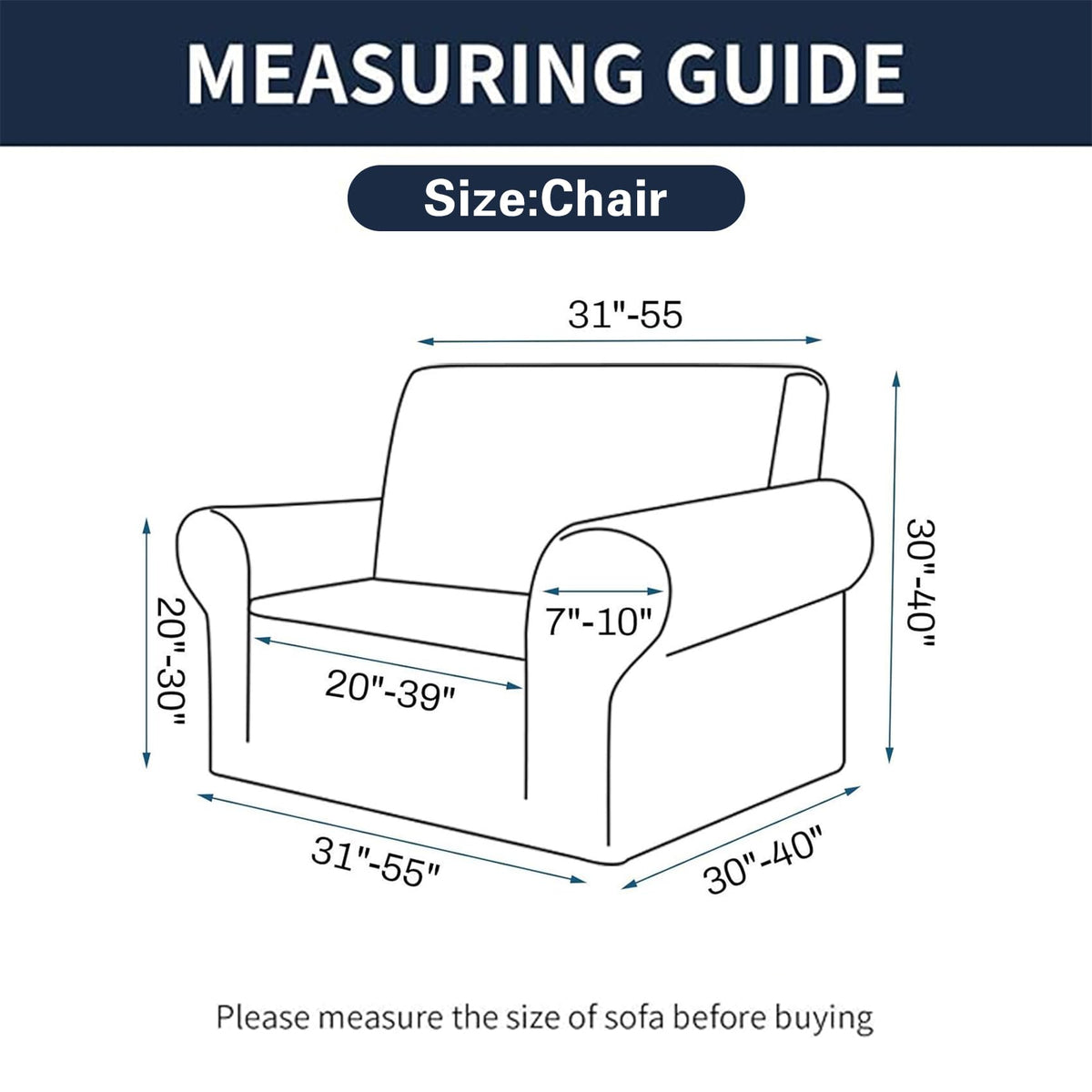 Cupuamon slipcover elastic bottom ensures secure fit on most sofas