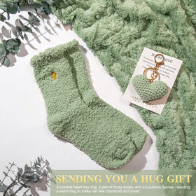 CuriBox Get Well Gifts women crochet heart provides handmade comfort and encouragement