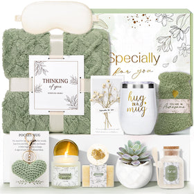 CuriBox Get Well Gifts women luxury blanket for soothing warmth during recovery