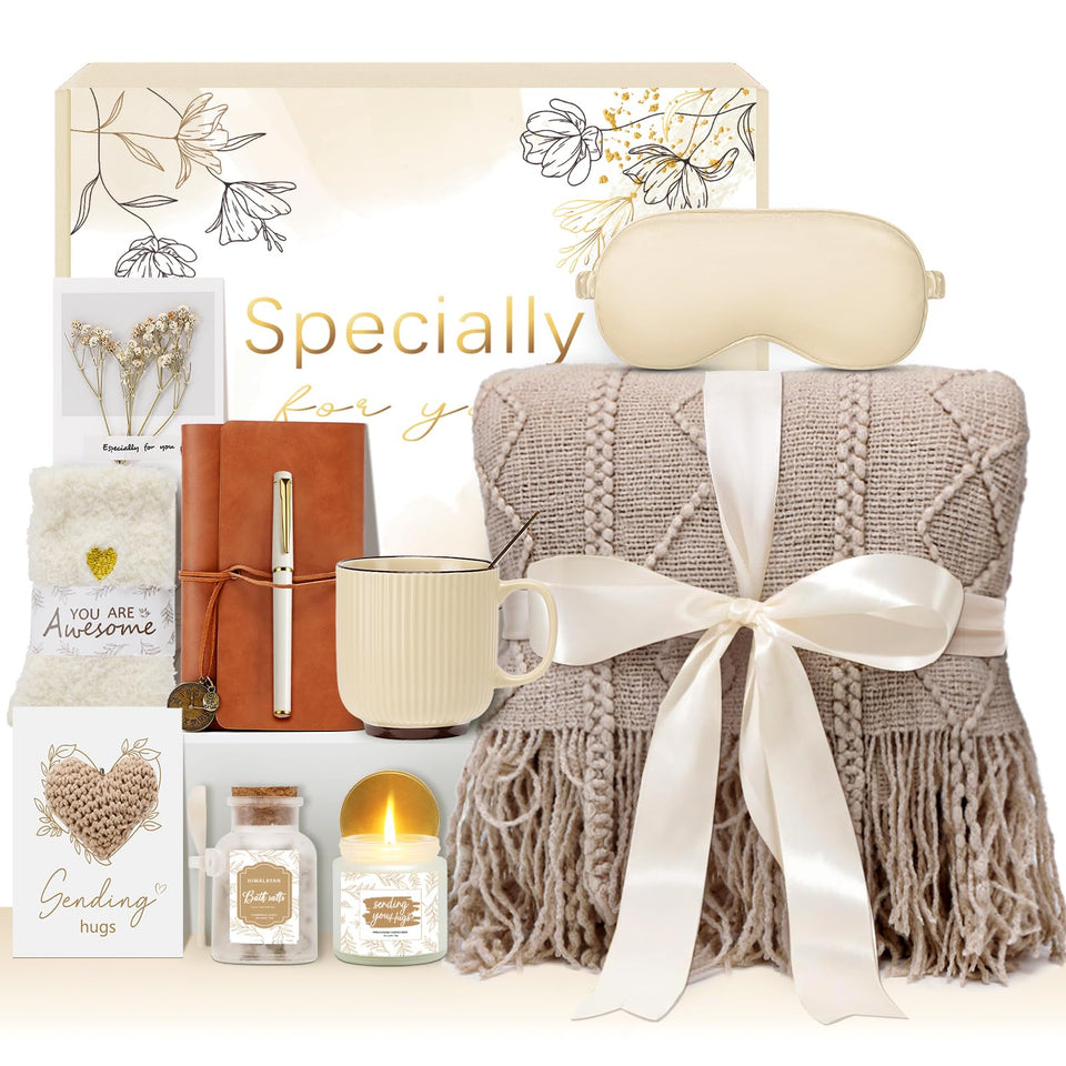 CuriBox luxury knitted tassel blanket for cozy warmth and comfort