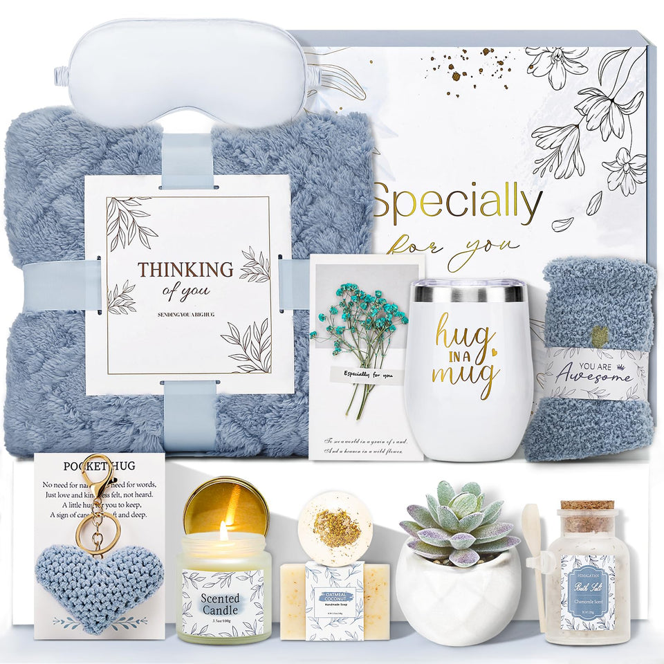 Curibox luxury throw blanket for cozy recovery moments