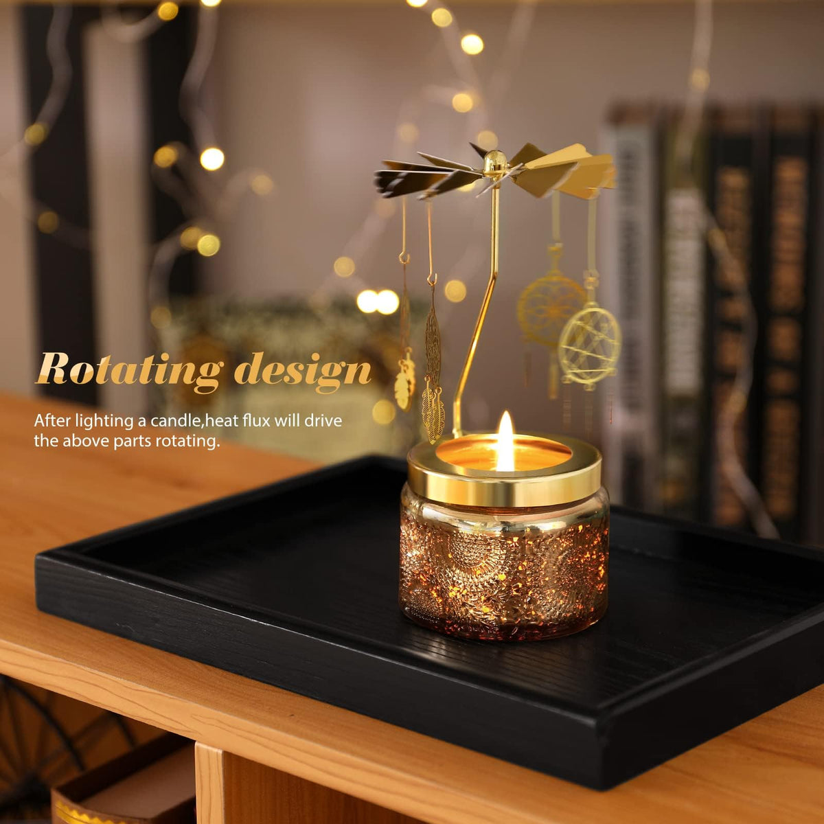 Curimama butterfly design soy wax candle adds warm decor and scent.