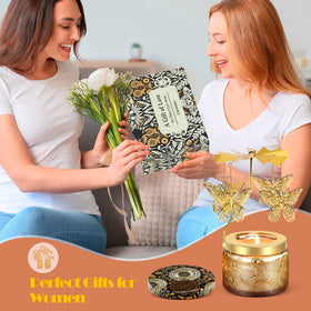 Curimama butterfly candle provides a serene evening atmosphere.