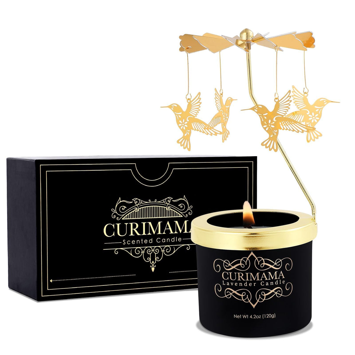 Curimama hummingbird candle lavender jar enhances ambience and gifting