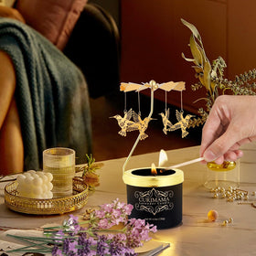 Curimama rotating candle holder spins with heat for visual relaxation