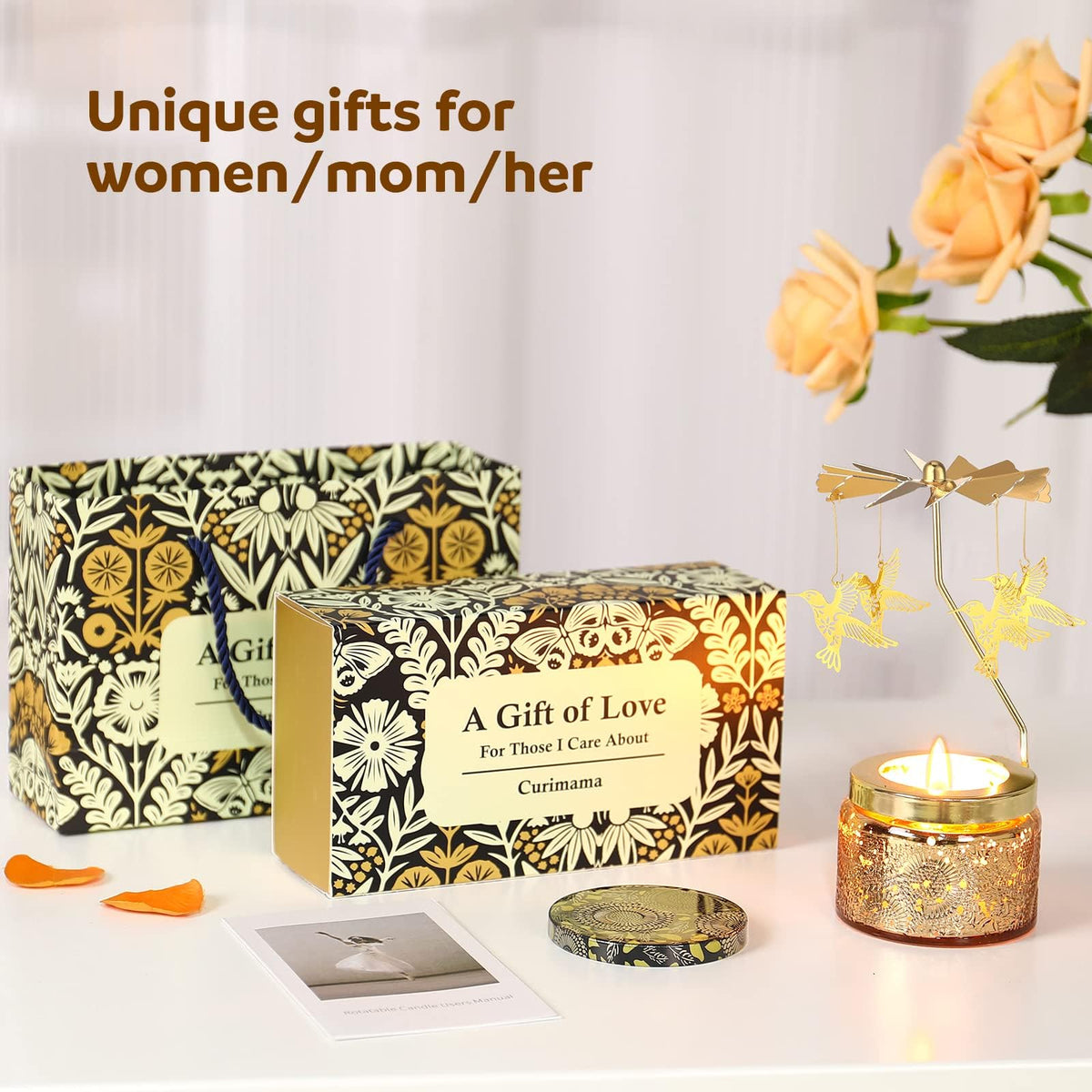 Curimama thick-glass-jar decor candle adds elegant style to any room.